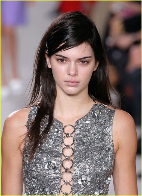 Model, Kendall Jenner, walks the runway wearing Michael Kors 